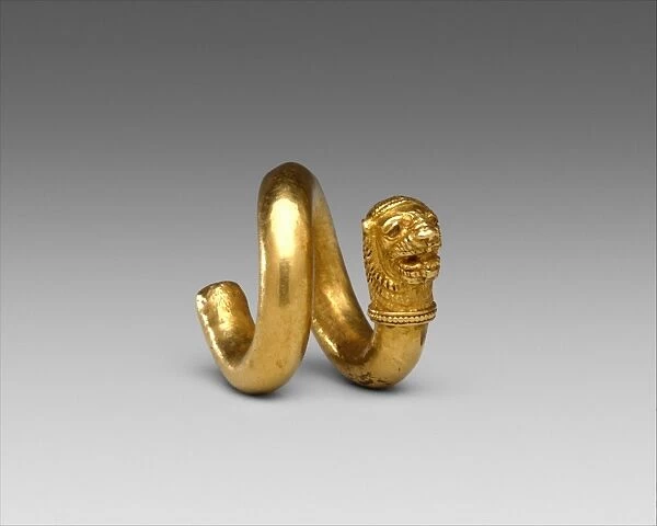 Gold copper alloy spiral lion-head terminal Classical