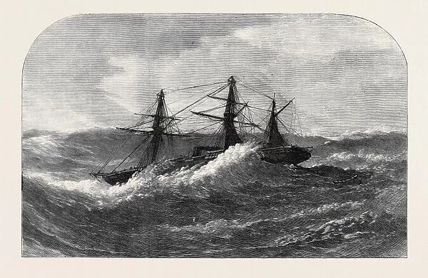 H. M. s. Himalaya in a Hurricane on the Atlantic, 1873