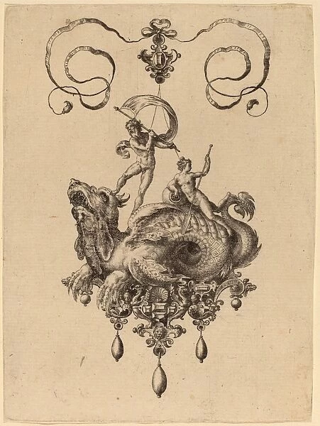 Hans Collaert (Flemish, 1566 - 1628), Jewelry Design, 1582, engraving