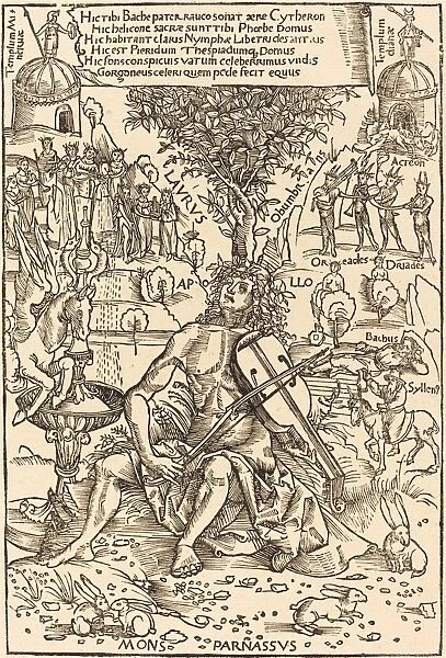 Hans SaOEss von Kulmbach (German, c. 1485 - 1522), Apollo on Parnasus, published 1502
