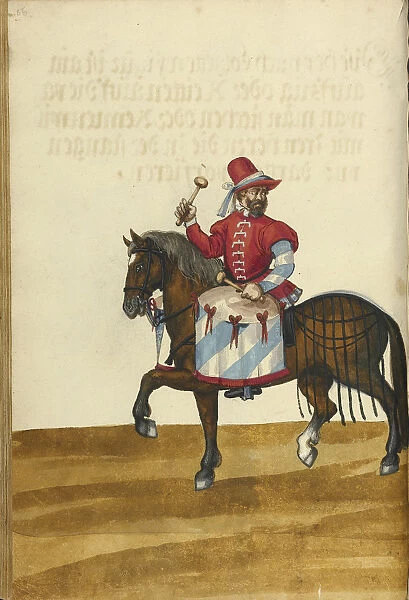 Horseman Drum Augsburg Germany 1560 1570 Tempera colors
