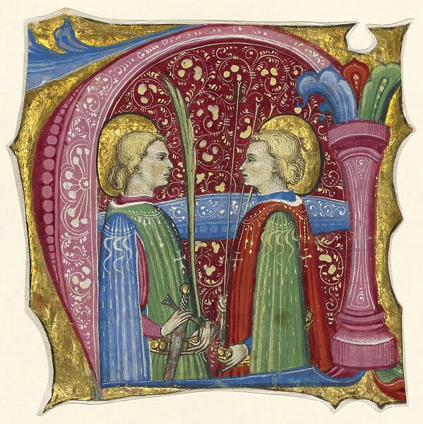 Initial A Saints Maurice Theofredus Frate Nebridio