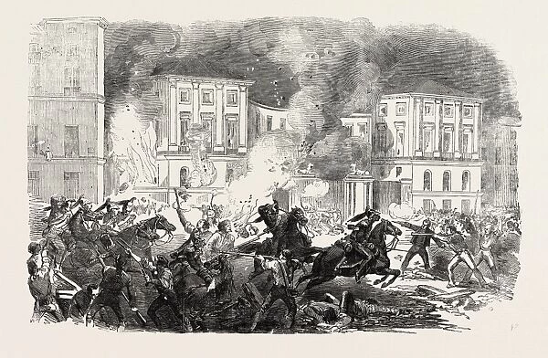 The Insurrection in Spain: the Insurgents Setting Fire to the Palace of Queen Christina