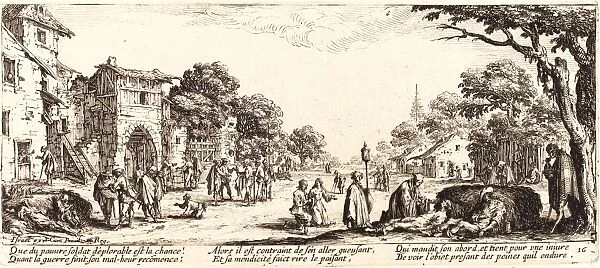 Jacques Callot, French (1592-1635), Dying Soldiers by the Roadside, c. 1633, etching