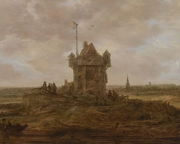 Jan van Goyen Square Watch-Tower 1651 Oil panel