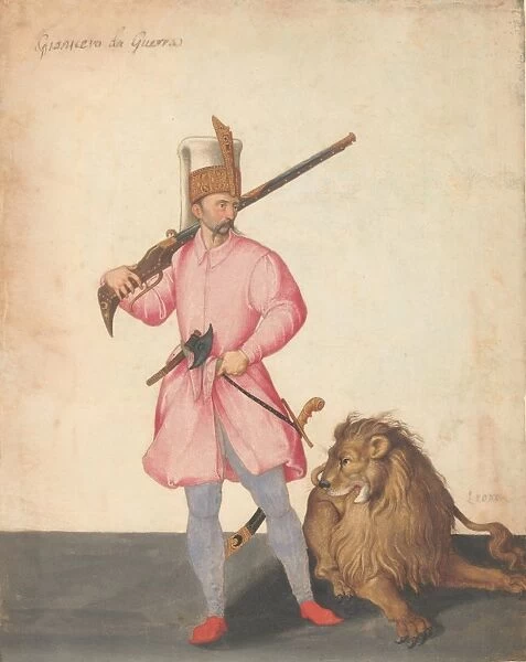 Janissary War Lion ca 1577-80 Watercolor gouache