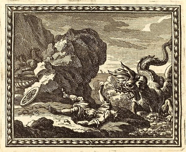 Jean Lepautre, French (1618-1682), Hippolytus and the Sea Monster, published 1676