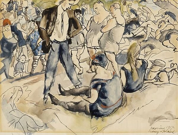 Jules Pascin Figures Beach Coney Island 1917