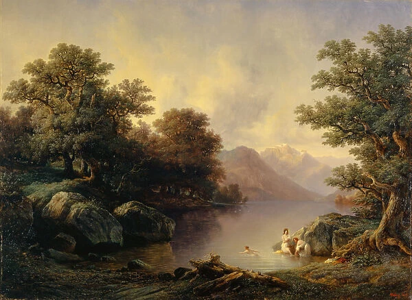 Lake Brienz Bathers 1842 oil canvas 187 x 257 cm