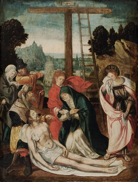 Lamentation Christ 1st half 16th century oil