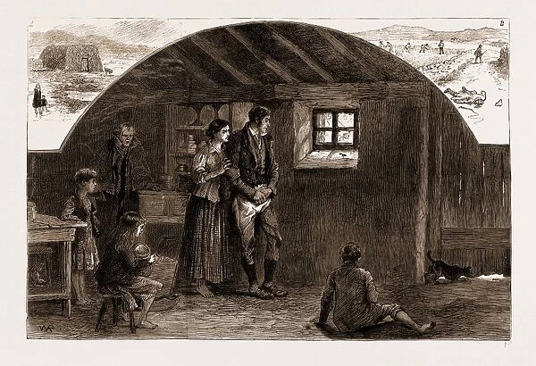 THE LAND AGITATION IN IRELAND, 1881: 1. A Bog-Cabin in Roscommon