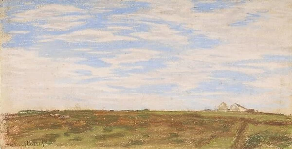 Landscape 1860-1926 Pastel 8 5  /  8 x 16 3  /  4 21. 9 42. 5 cm