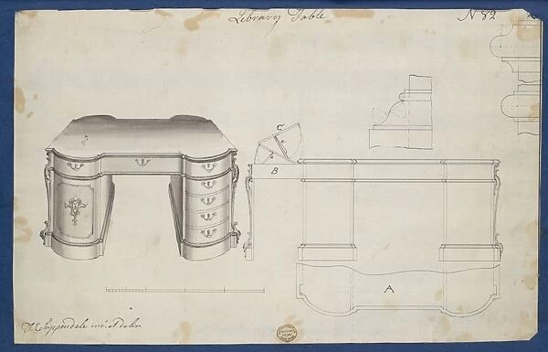 Library Table Chippendale Drawings Vol II ca