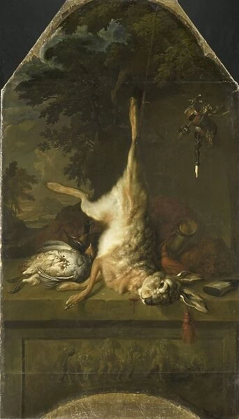 Still Life with Dead Hare and Partridges, Dirk Valkenburg, 1717