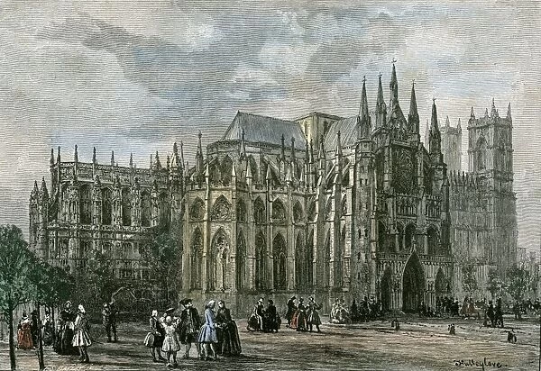 london, westminster, monastery, convent, priory, cloister, friary, abbey, 19th century
