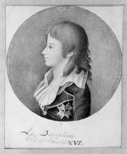 Ludvig XVII Dauphin Louis 1785-95 painting Watercolor