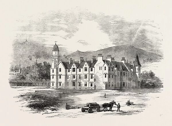 Her Majestys New Castle of Balmoral, from the North-East, 1854, Uk