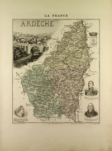 Map of ArdaaChe, 1896, France