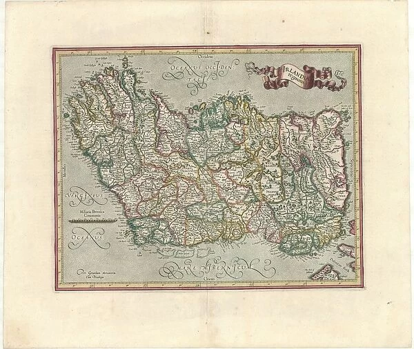 Map IrlandiA┼á regnum Gerard Mercator 1512-1594