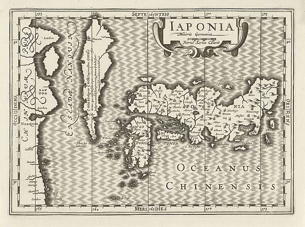 Map Japan Iaponia title object Japan surrounding sea
