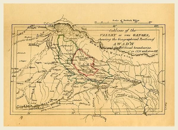 Map valley of the Ganges India, Outline of the Topography and Statistics of the Southern