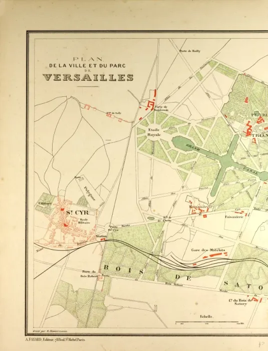 Framed Print : Map of Versailles