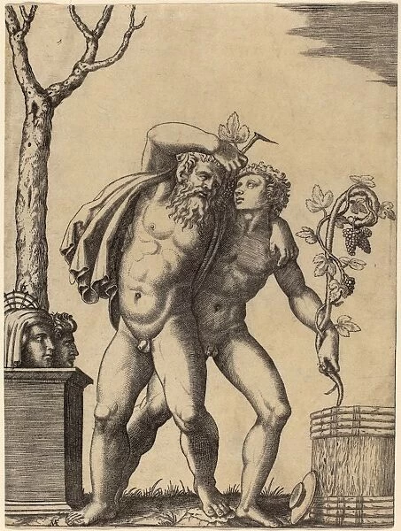 Marcantonio Raimondi possibly after Raphael possibly after Giulio Romano (Italian, c