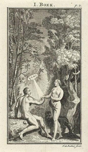 marriage Adam Eve Eve naked paradise holding Evas hand