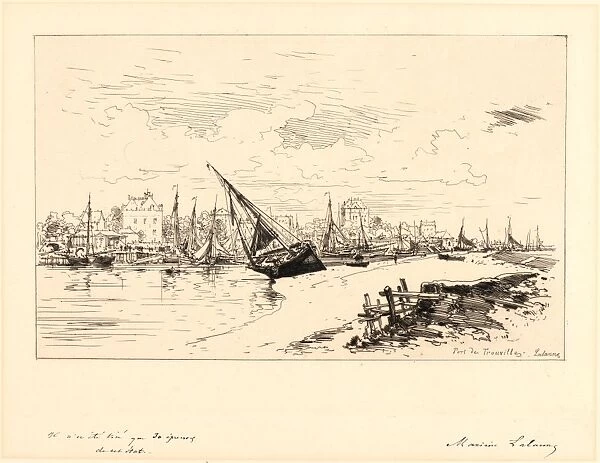 Maxime Lalanne (French, 1827 - 1886). Port de Trouville, 19th century. Etching