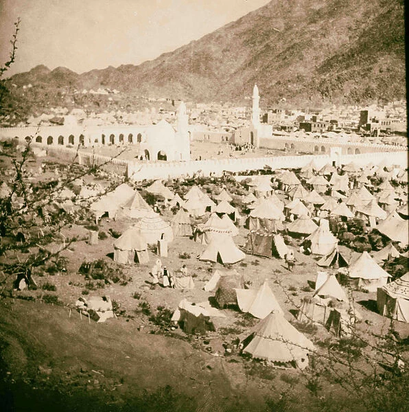 Mecca ca 1910 Bird -eye view tent city outside