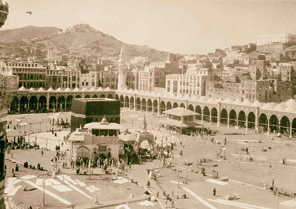 Mecca ca 1910 Bird -eye view uncrowded Kaaba