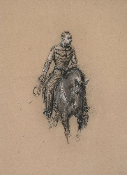 Militaire cheval Soldier Horseback 1860 Isidore Pils