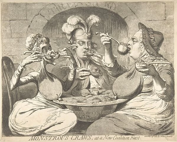 Monstrous Craws New Coalition Feast 29 1787 Etching