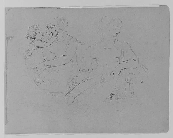 Mother Child Female Figure Sketchbook 1810-20