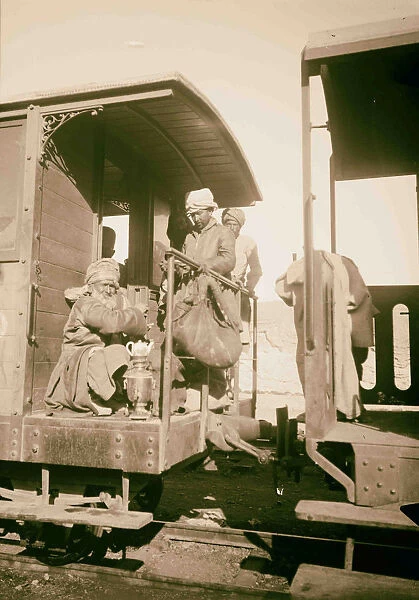 Muslim pilgrims train Mecca 1900 Middle East