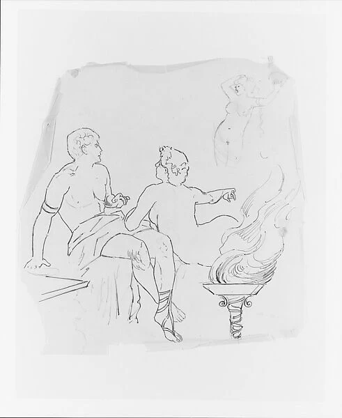 Mythological Figure Group Sketchbook ca 1860