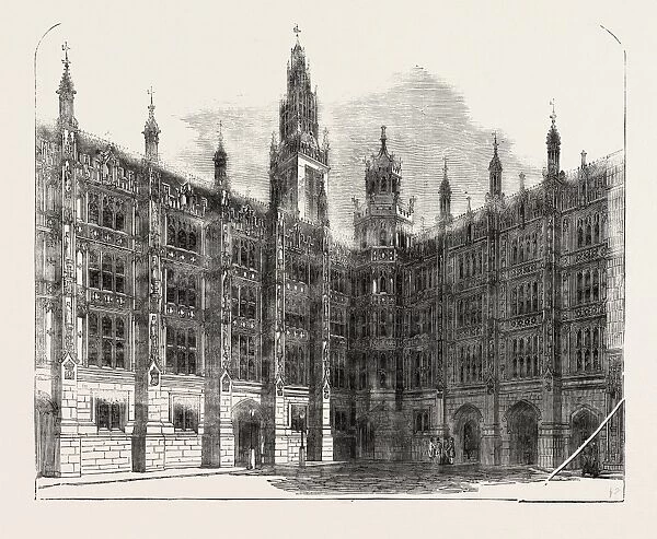 The New Houses of Parliament, Entrance to the Star-Chamber Court, New Palace-Yard