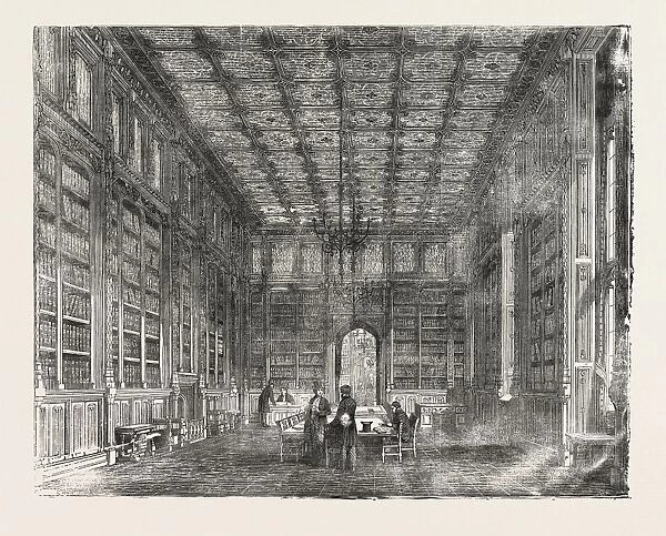 The New Houses of Parliament: Library of the House of Commons, Uk, 1854, London