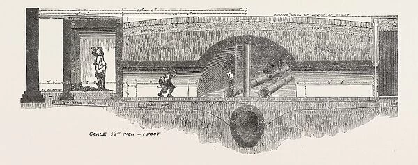 New Subway, King Street, Covent Garden, London: Cross Section, Showing the Subway