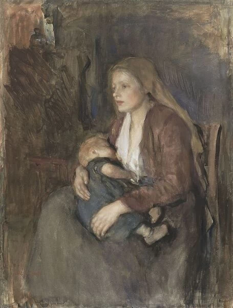 Nordic madonna mother baby young child Albert Neuhuys