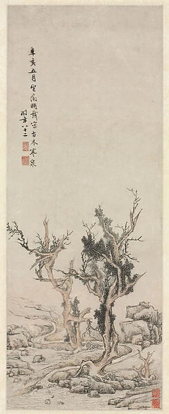 Old Trees Wintry Brook 1551 Wen Zhengming Chinese