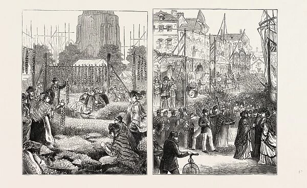 Onion Fair at Birmingham (Left Image); Goose Fair at Nottingham (Right Image), Uk