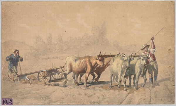 Four Oxen Pulling Plough 1853 Constant Troyon