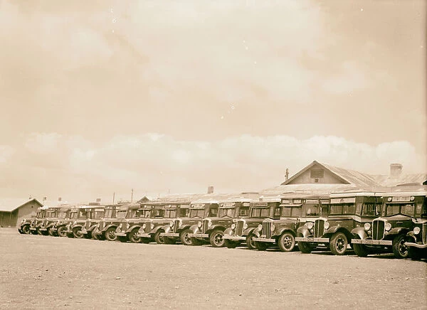 Palestine disturbances 1936 Row buses transporting forces