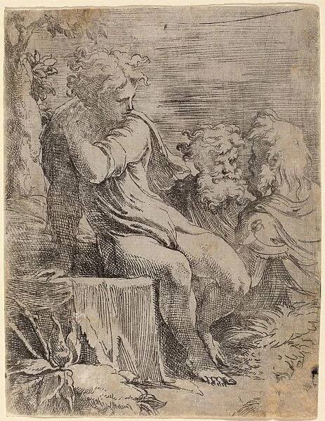 Parmigianino (Italian, 1503 - 1540), The Boy and Two Old Men, etching