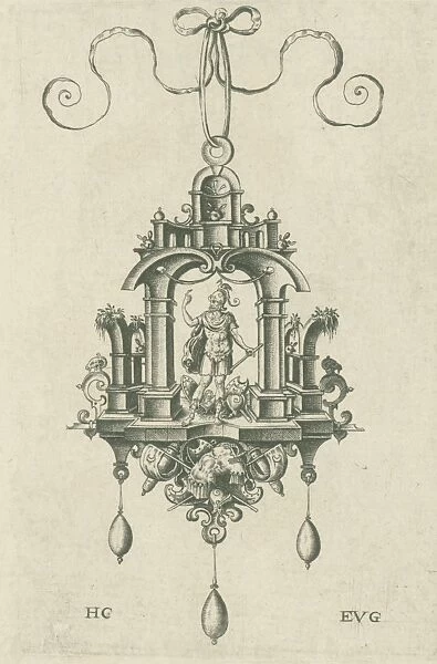 Pendant (pendeloque) Mars, Hans Collaert (I), Anonymous, 1555 - 1576