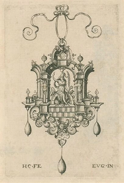 Pendant with Victoria ?, Hieronymus Wierix, 1563-1619