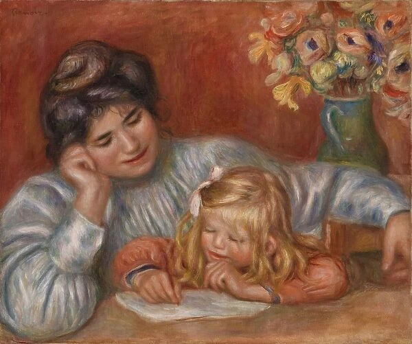 Pierre-Auguste Renoir Writing Lesson La LeAz d A criture