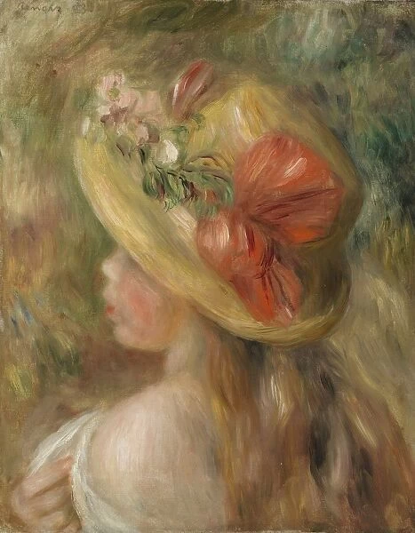 Pierre-Auguste Renoir Young Girl Hat Jeune fille au chapeau