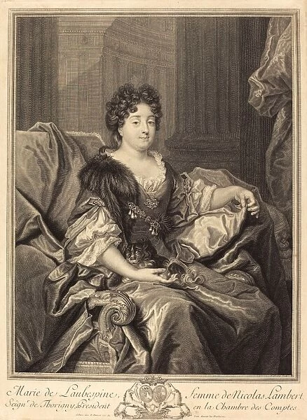 Pierre Drevet after Nicolas de Largillierre (French, 1663 - 1738), Marie de Laubespine